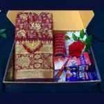 কাতান বেনারশি শাড়ির গিফট কম্বো – TS-44 | Premium Quality Combo from Tangail Sharee