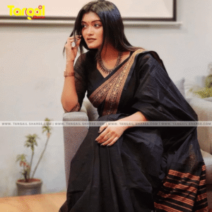 Telapuka Black Viral half Silk Saree